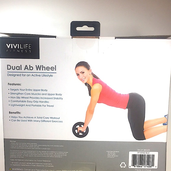 NEW VIVILIFE FITNESS DUAL AB WHEEL STAY FIT - Picture 4 of 6